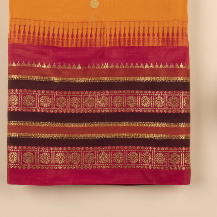 KUBERAN MARIGOLD YELLOW SEMI SILK SAREE