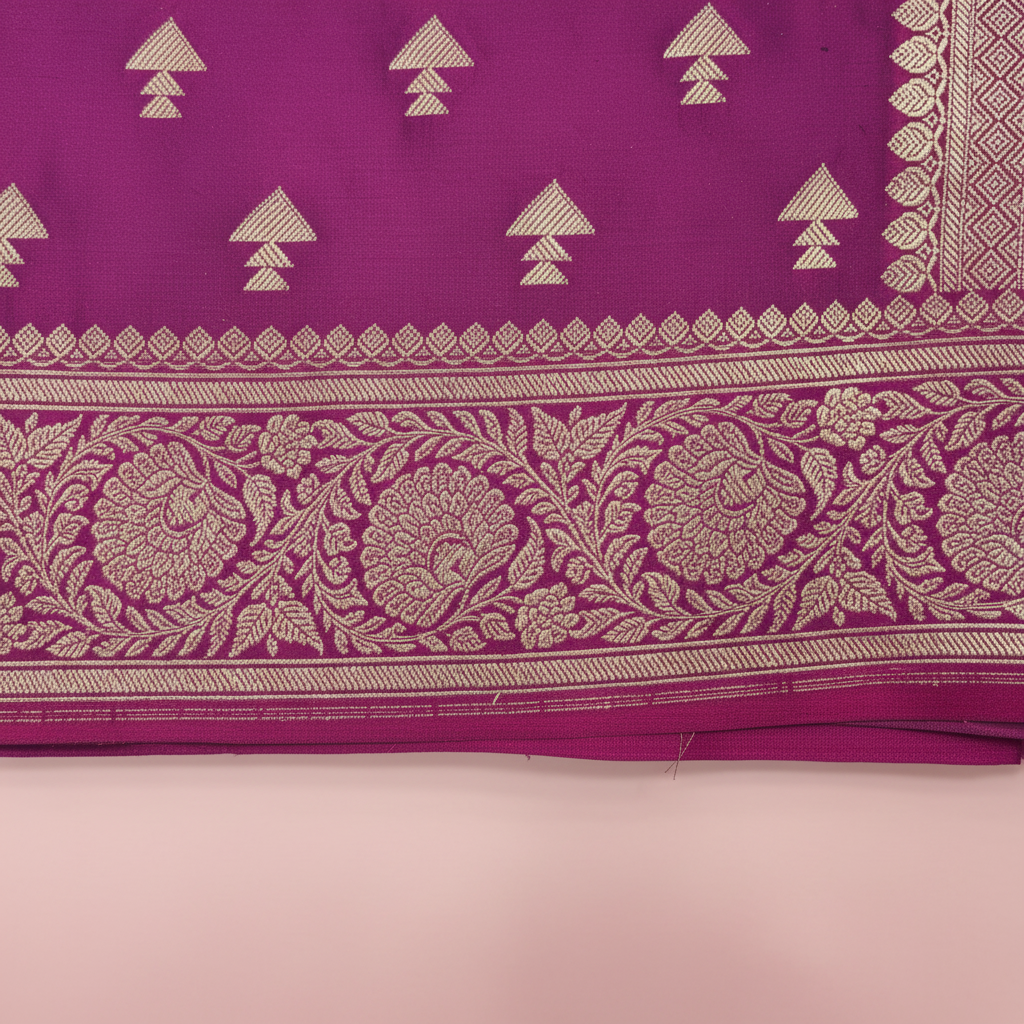 KUBERAN RANI PINK MASHRU BANARASI SILK SAREE