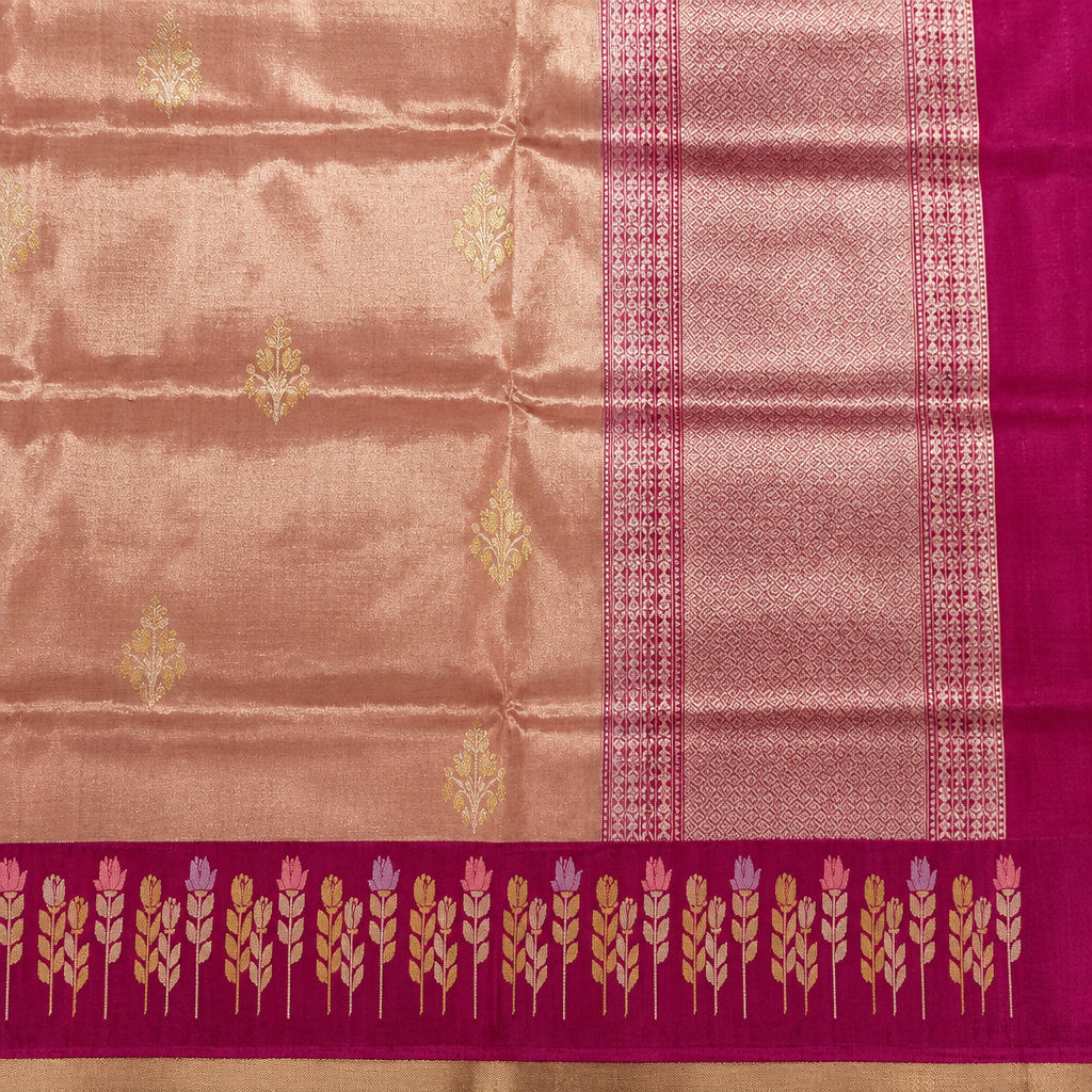 Magenta saree border detail preview