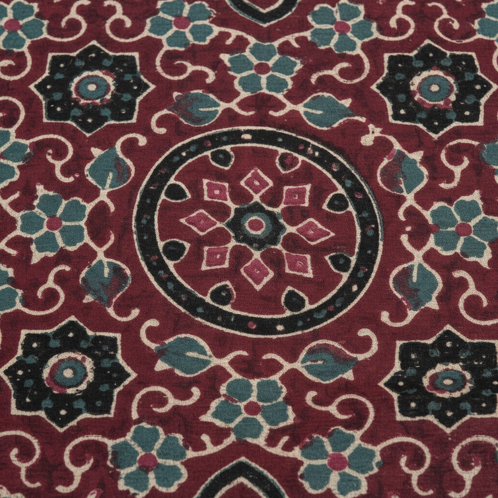 KUBERAN PALE PURPLE AJRAKH PRINT SAREE