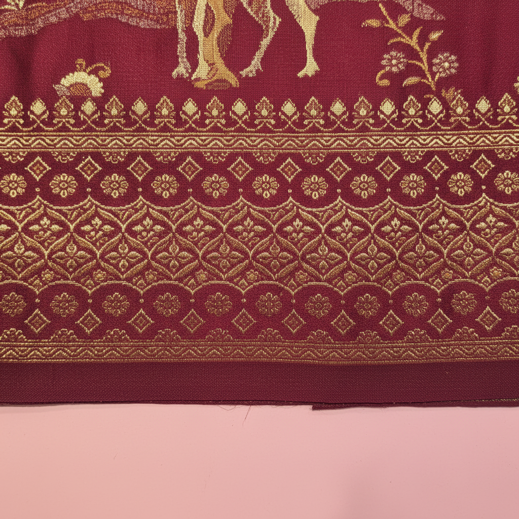 KUBERAN MAROON MASHRU SEMI BANARASI SILK SAREE