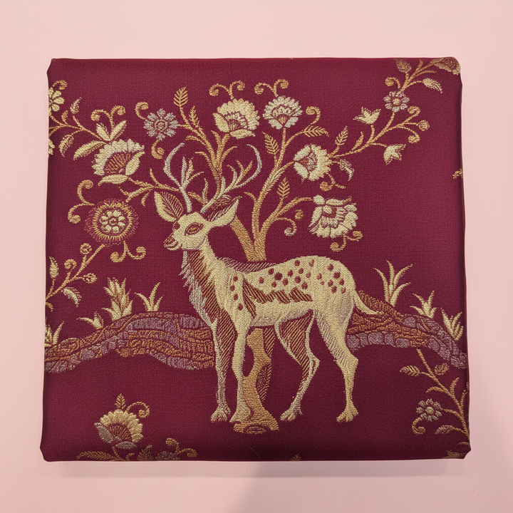 KUBERAN MAROON MASHRU SEMI BANARASI SILK SAREE