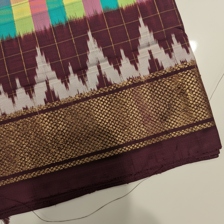 KUBERAN MULTI CHECKS POCHAMPALLY SILK SAREE