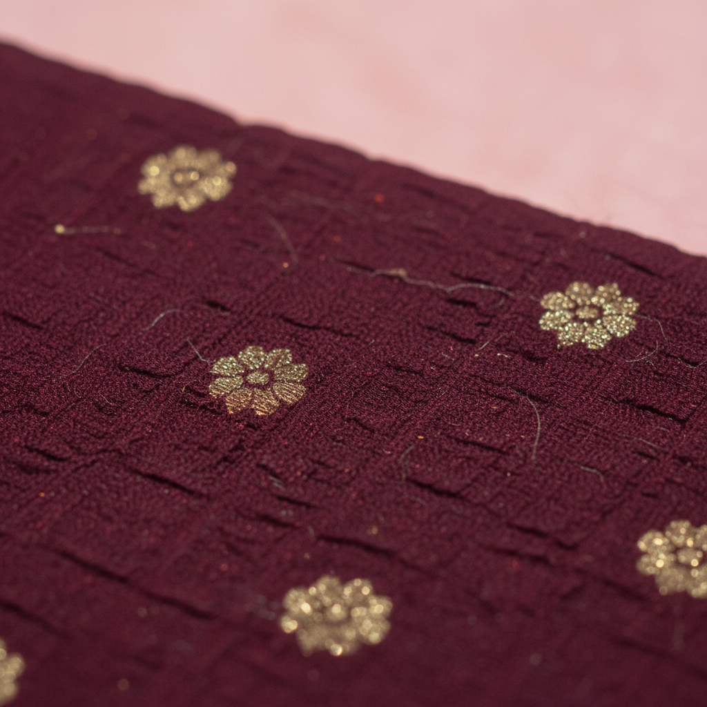 KUBERAN MAROON MASHRU BANARASI SILK SAREE