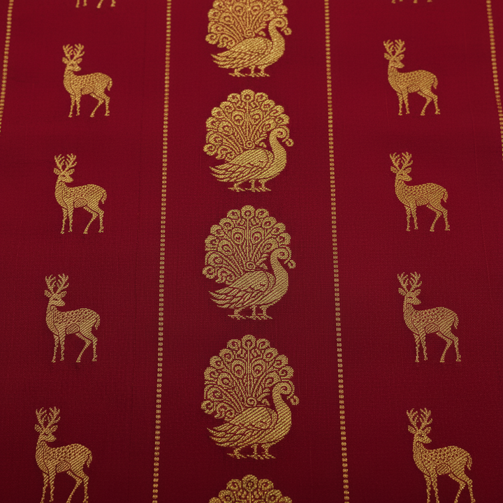 kuberan Maroon Mysore Silk Saree