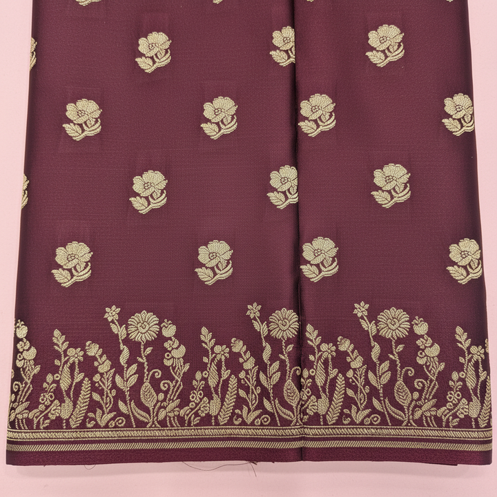 KUBERAN MAROON MASHRU BANARASI SILK SAREE