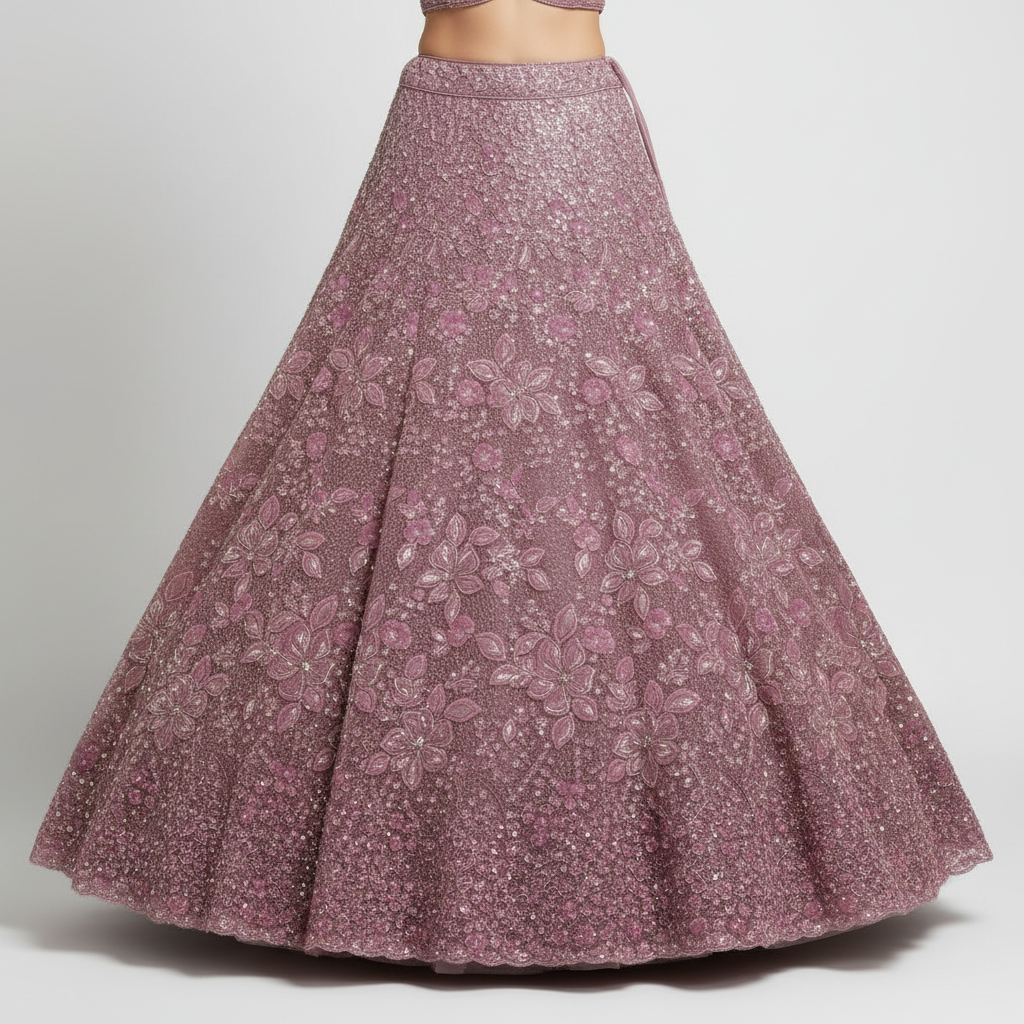 KUBERAN PASTEL PINK LEHENGA