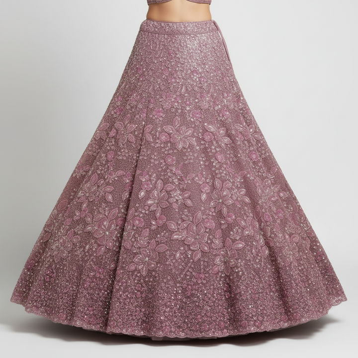KUBERAN PASTEL PINK LEHENGA