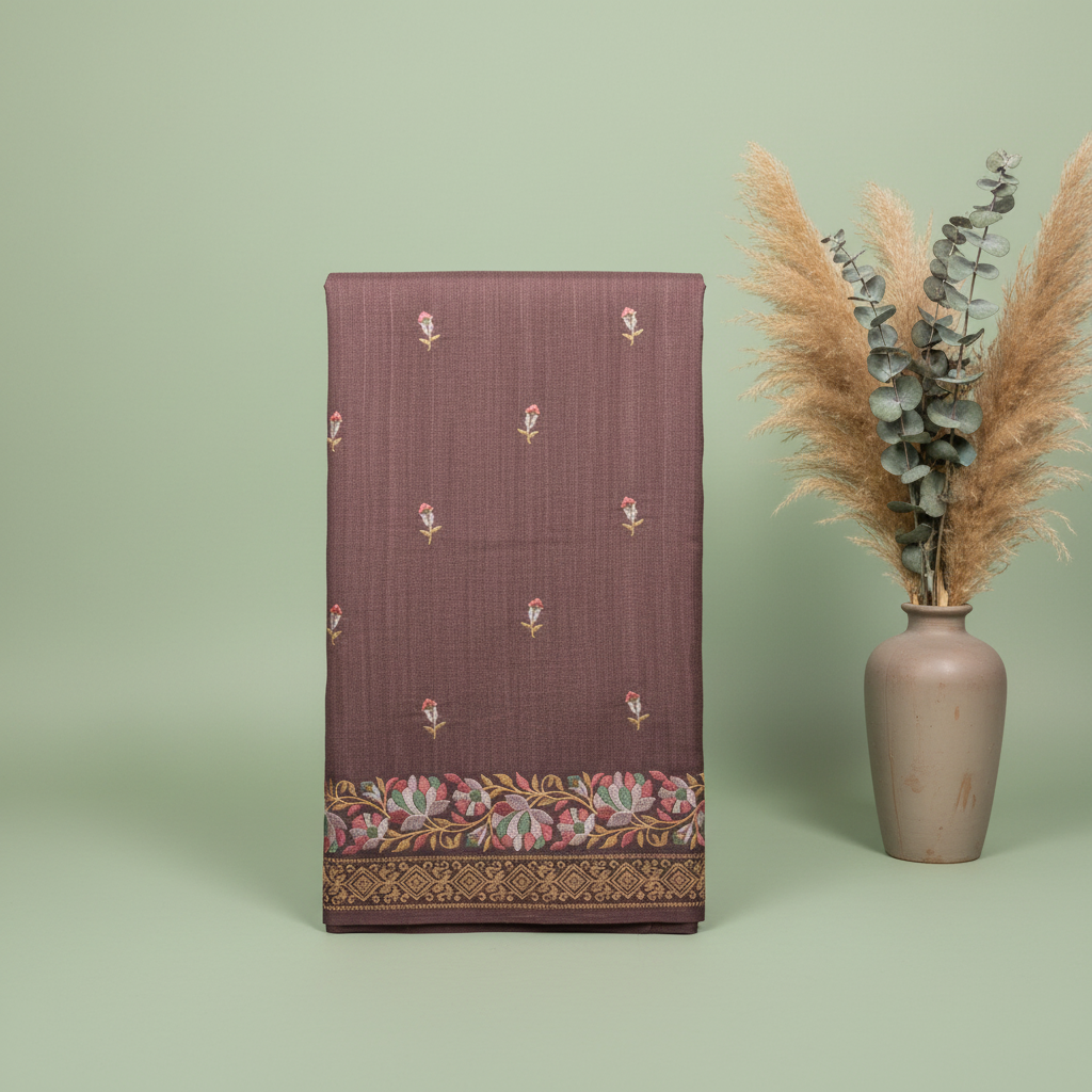 KUBERAN PURPLE SEMI TUSSAR SILK SAREE