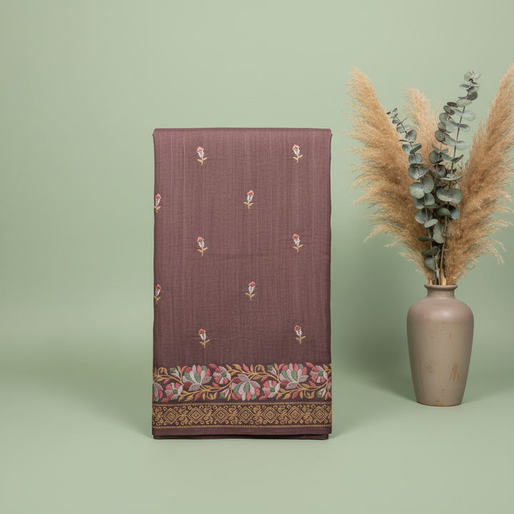 KUBERAN PURPLE SEMI TUSSAR SILK SAREE