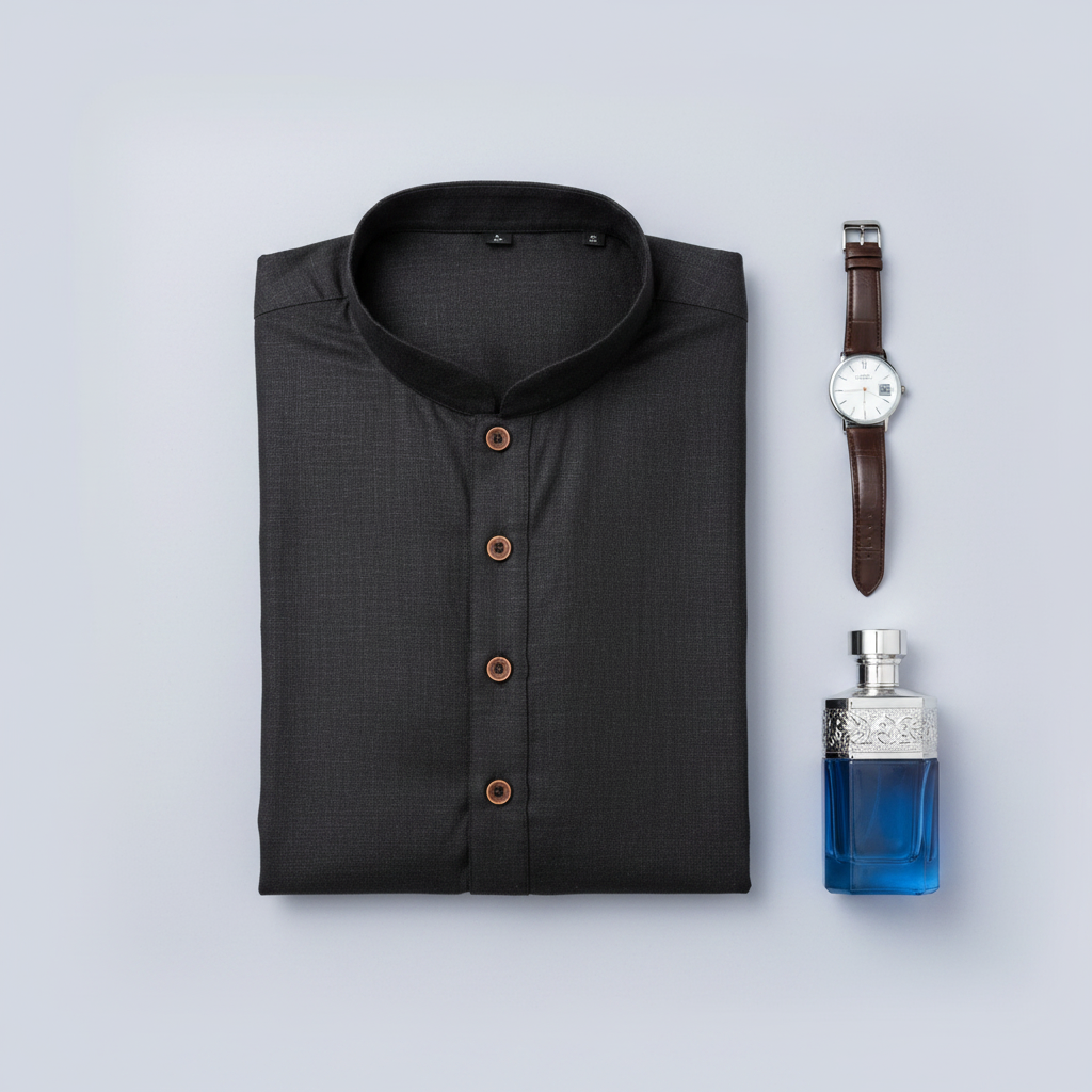 KUBERAN WARM GREY KURTA
