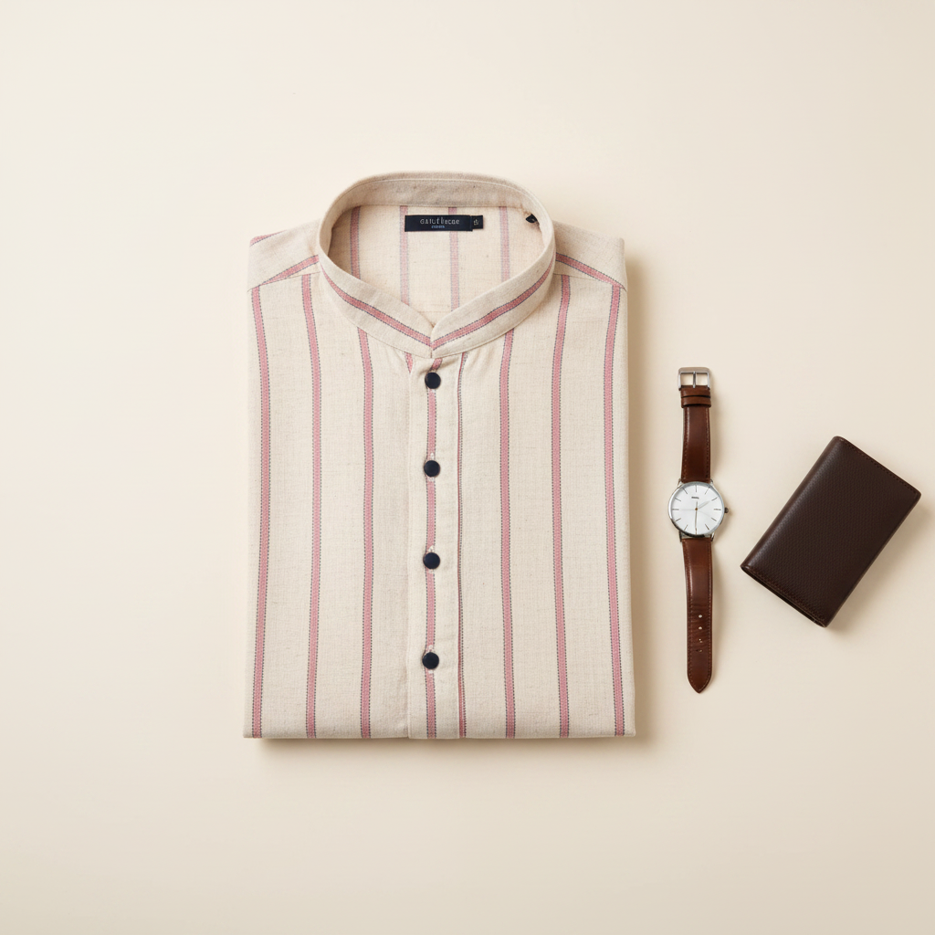 KUBERAN OYSTER PINK COTTON KURTA