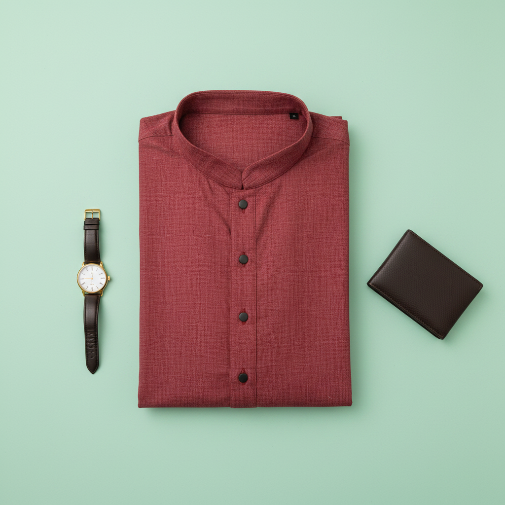 KUBERAN RED COTTON KURTA