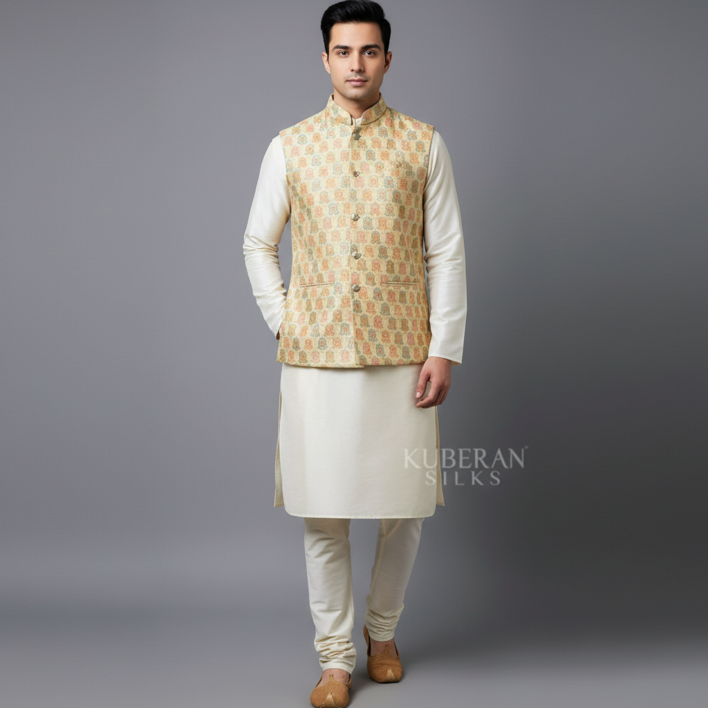 Men's Ethnic Wear - Kurta with Nehru Jacket