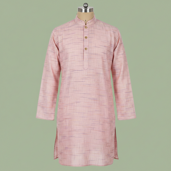 KUBERAN MOUNTBATTEN PINK COTTON KURTA