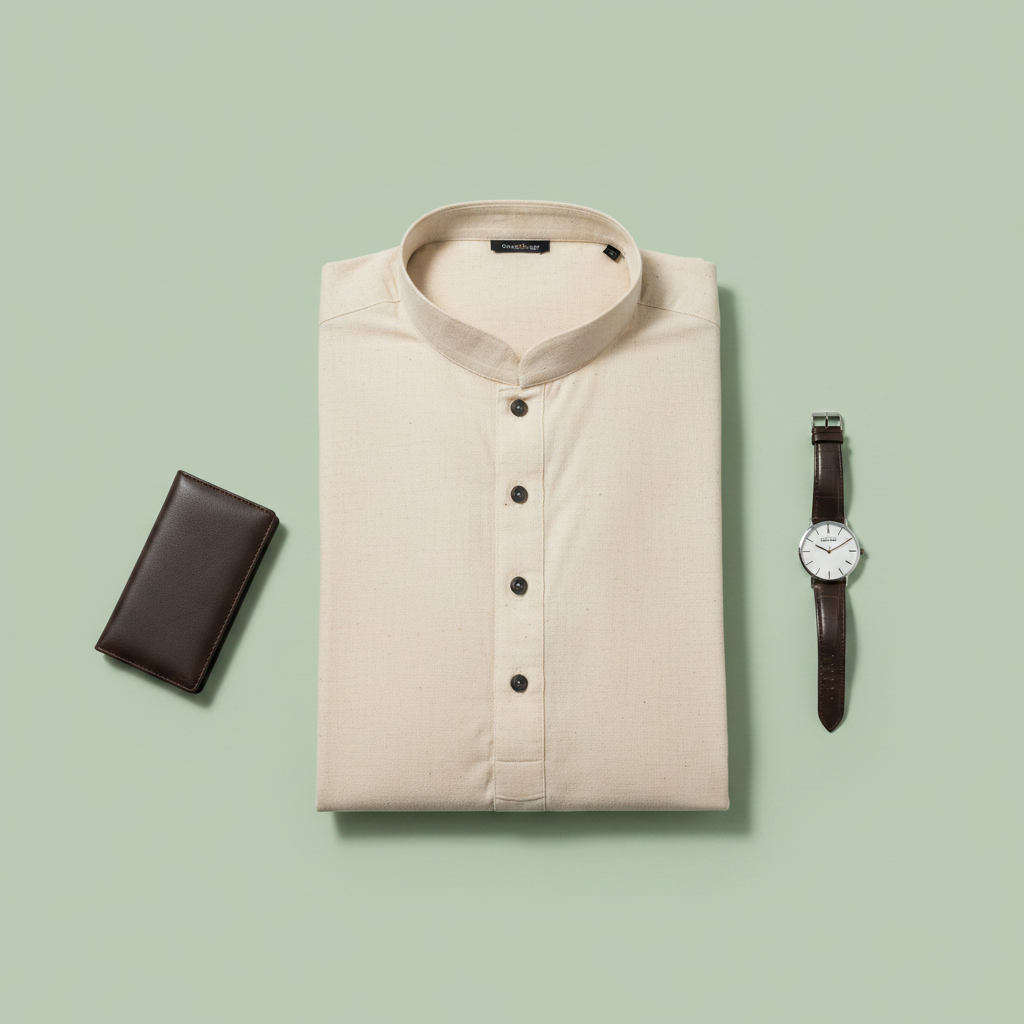 KUBERAN OFF WHITE COTTON KURTA