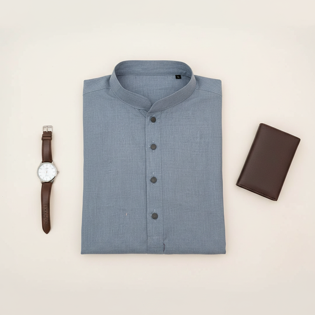 KUBERAN  LIGHT STEEL BLUE GREY  KURTA