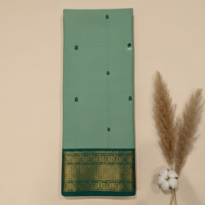 KUBERAN MINT GREEN COTTON SAREE