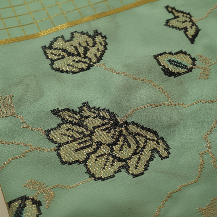 kuberan Mint Green Mysore Silk Saree