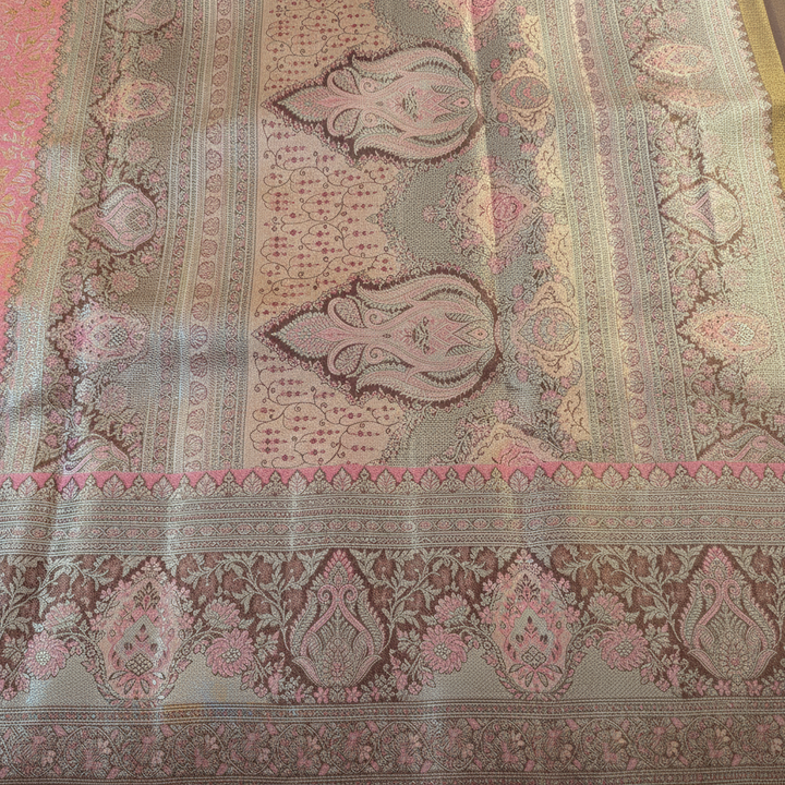 KUBERAN PINK PURE KANCHIPURAM SILK SAREE