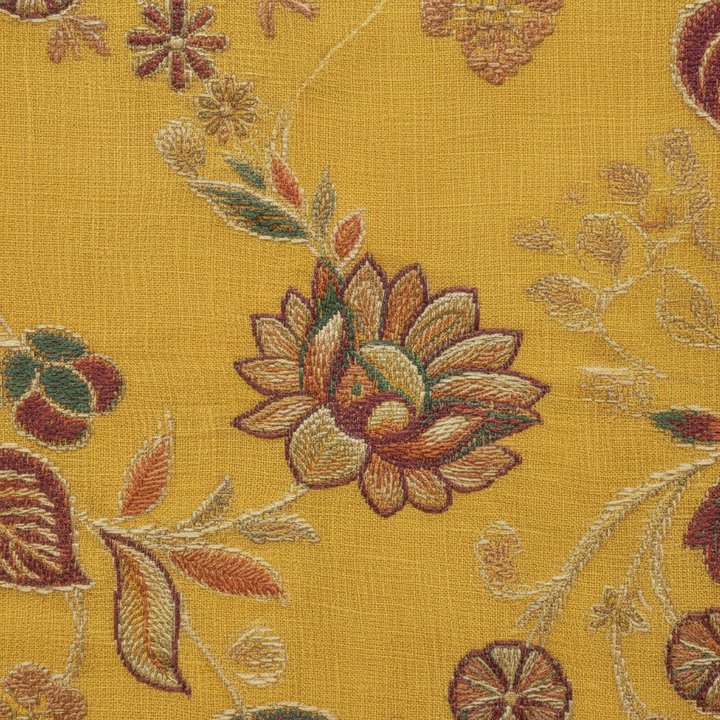 KUBERAN MEENAKARI YELLOW COTTON SAREE