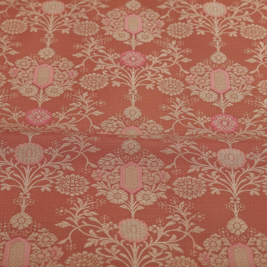 kuberan Coral pink Kanchipuram Silk Saree