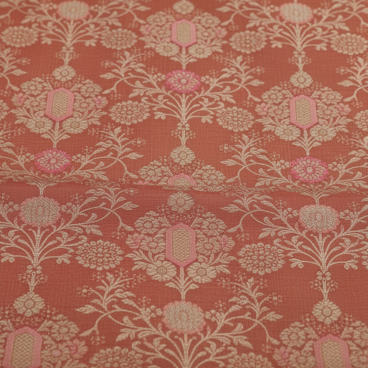 kuberan Coral pink Kanchipuram Silk Saree