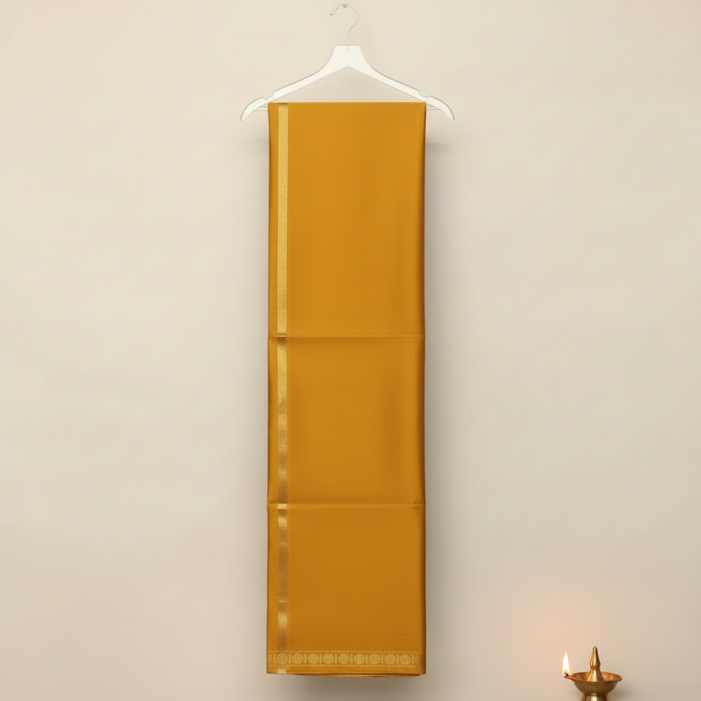 Kuberan Mustard Pure Silk Shalya