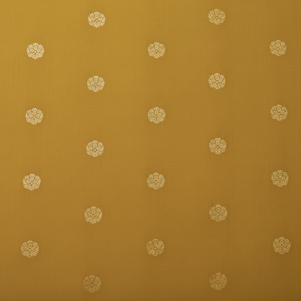 KUBERAN MUSTARD GOLD SEMI SILK SAREE