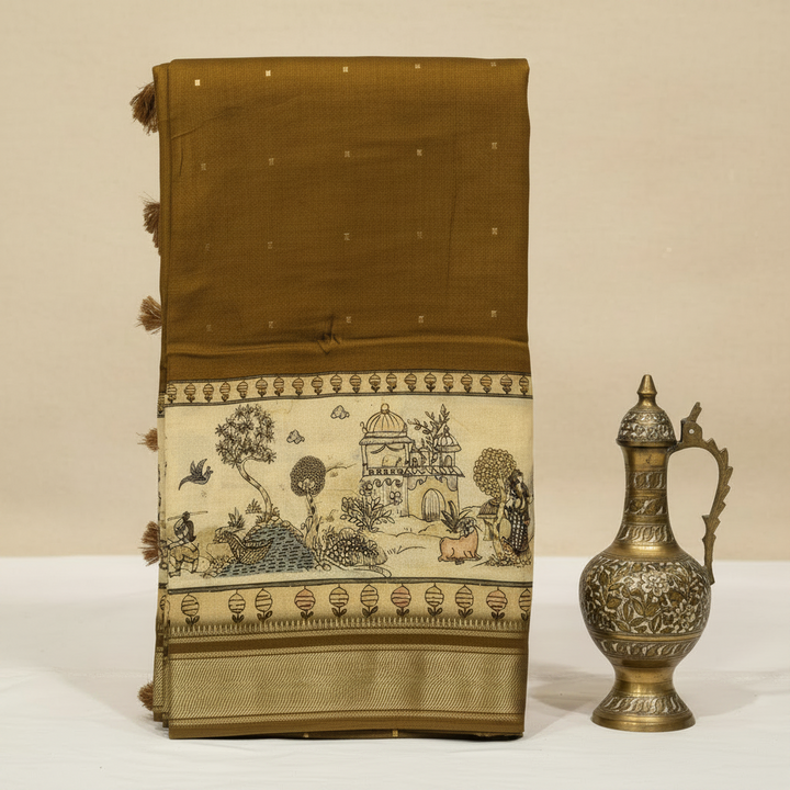 KUBERAN BRONZE MAL COTTON PRINTED SAREE