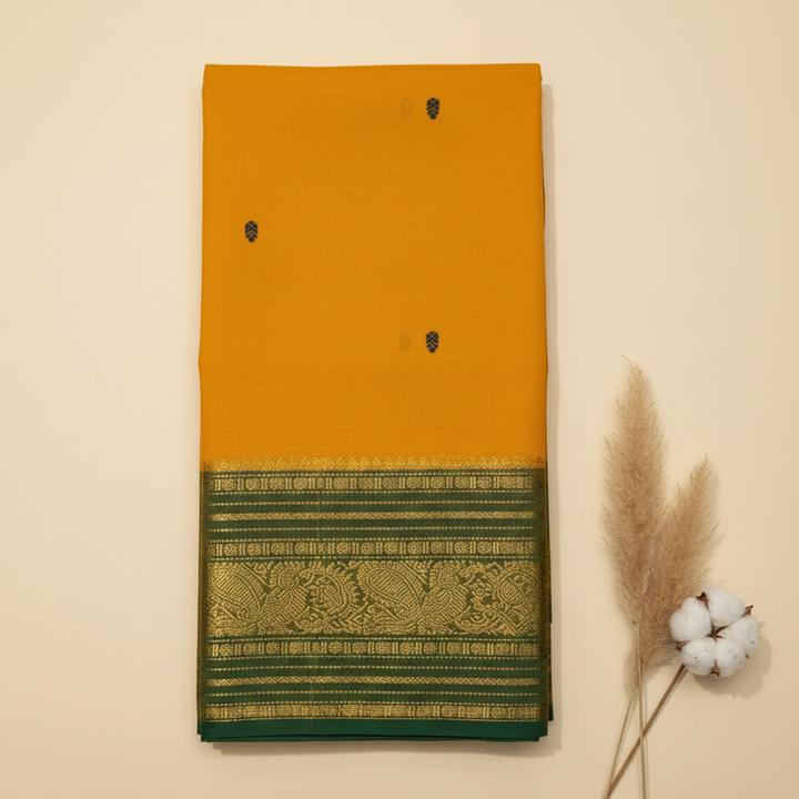 KUBERAN YELLOW COTTON SAREE