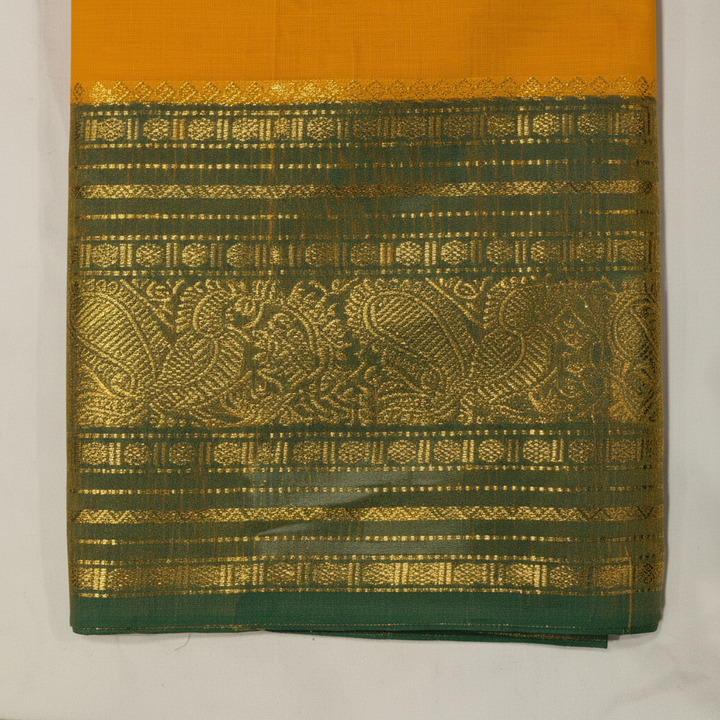 KUBERAN YELLOW COTTON SAREE