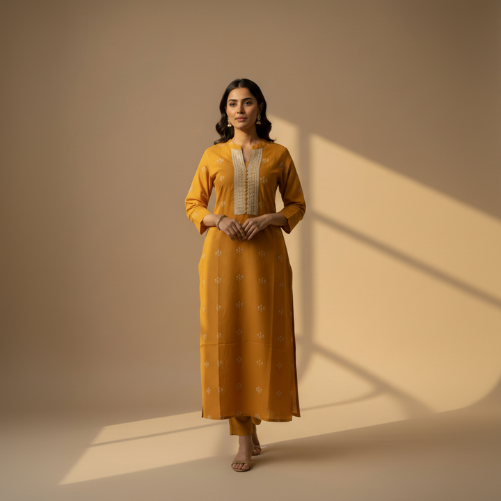 KUBERAN MUSTARD KURTHI