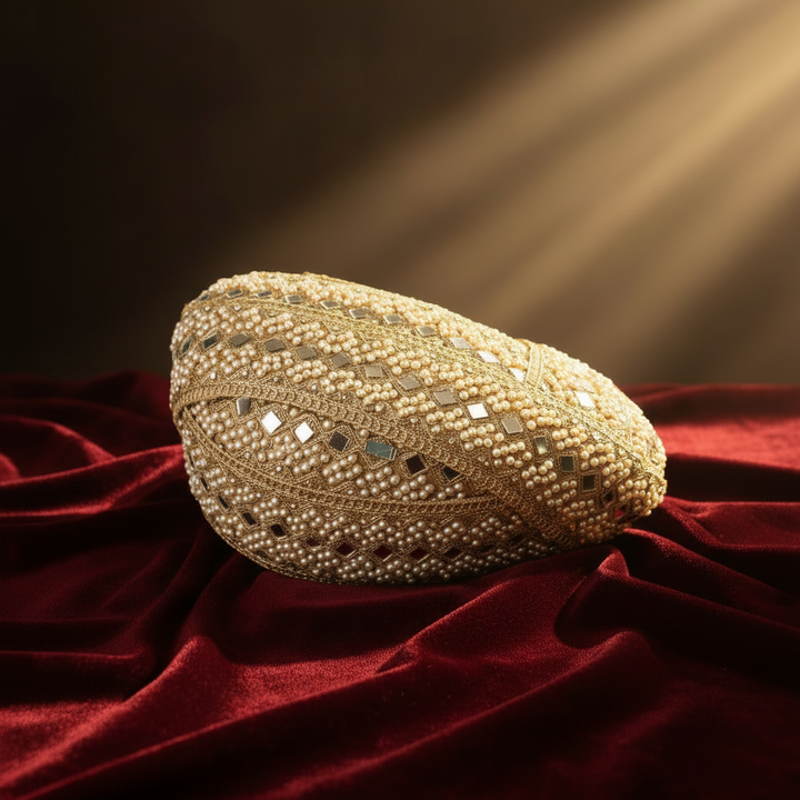 Kuberan Mysore Peta Moti & Mirror Work Traditional Turban