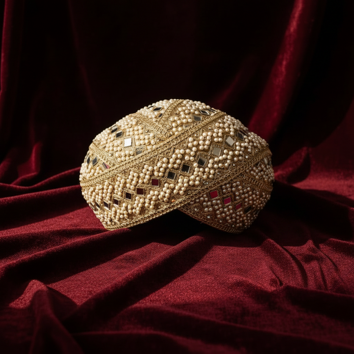 Kuberan Mysore Peta Moti & Mirror Work Traditional Turban