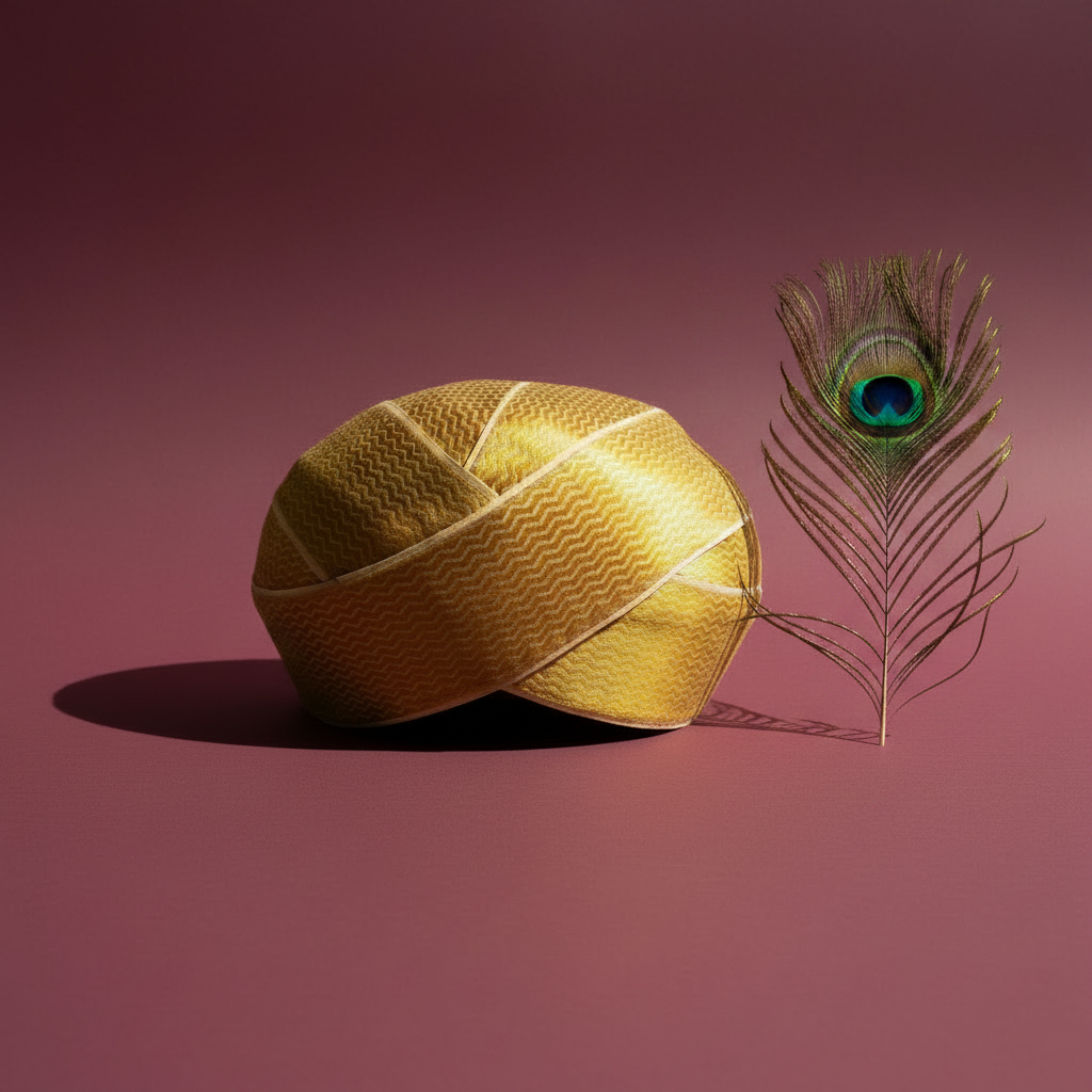 Kuberan Mysore Peta Traditional Gold Silk Turban