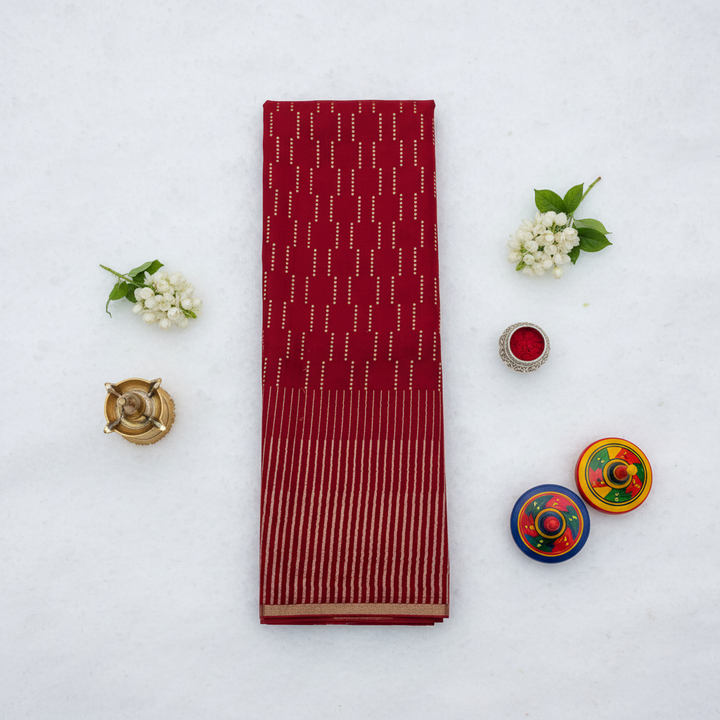 kuberan reddish maroon Mysore Silk Saree -