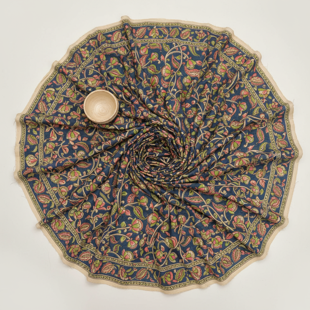 Kuberan Cotton Kalamkari Printed Fabric