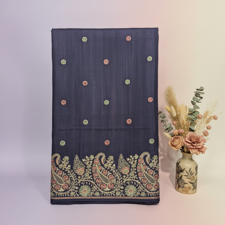 KUBERAN PURPLE SEMI TUSSAR SILK SAREE