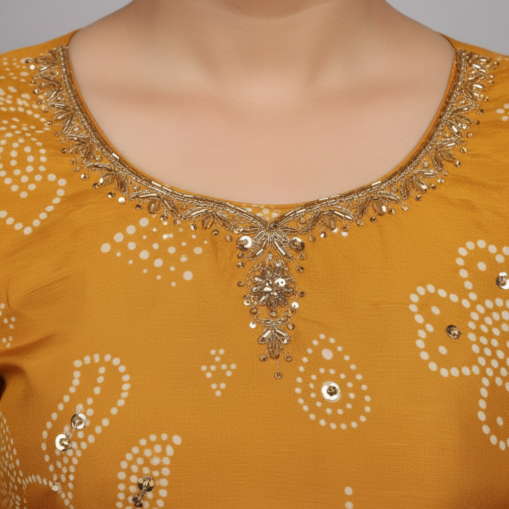 Kuberan Mustard Gold Salwar Kameez Set