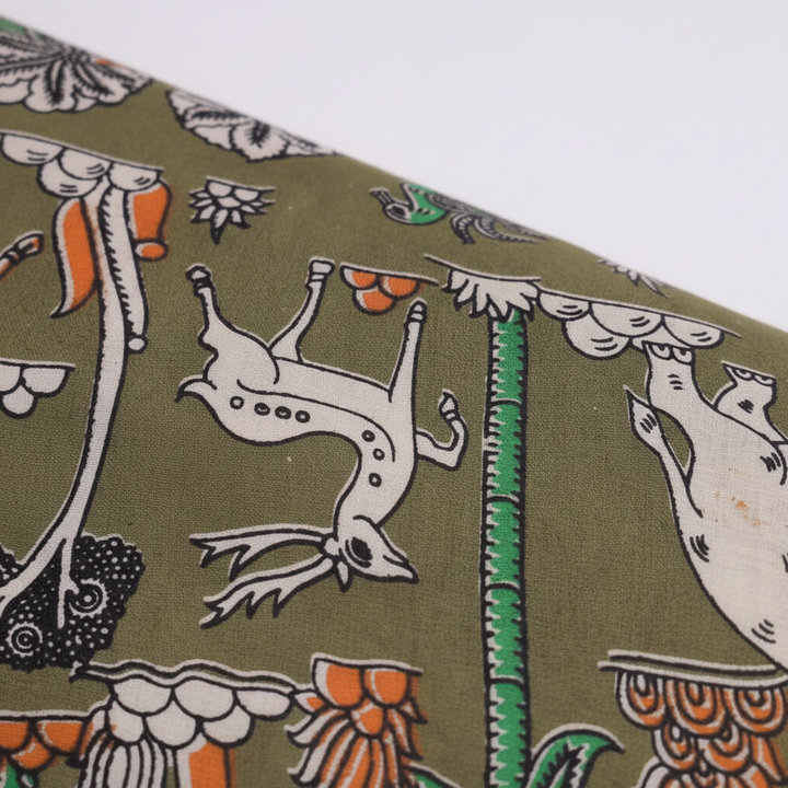 Kuberan Kalamkari Cotton Printed Fabric