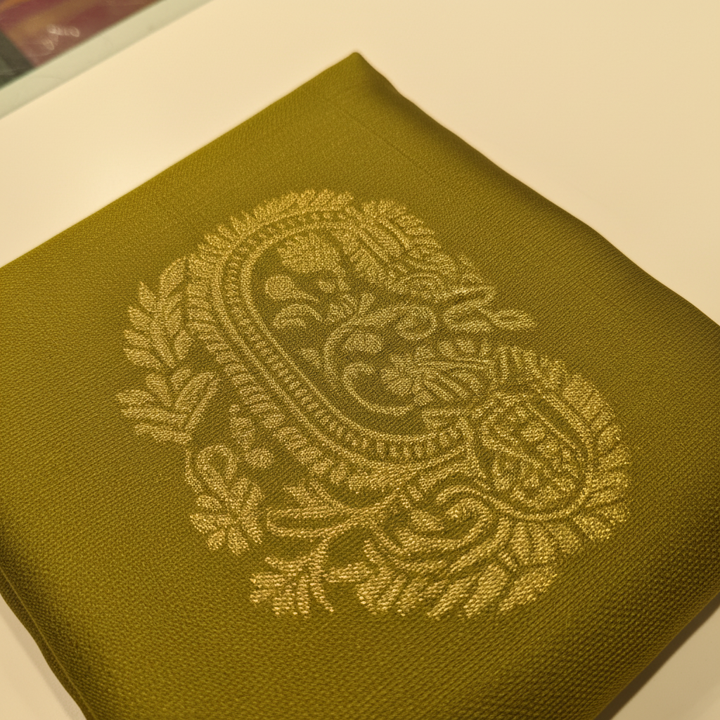 KUBERAN MEHANDI GREEN PURE SOFT SILK SAREE