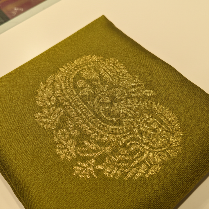 KUBERAN MEHANDI GREEN PURE SOFT SILK SAREE