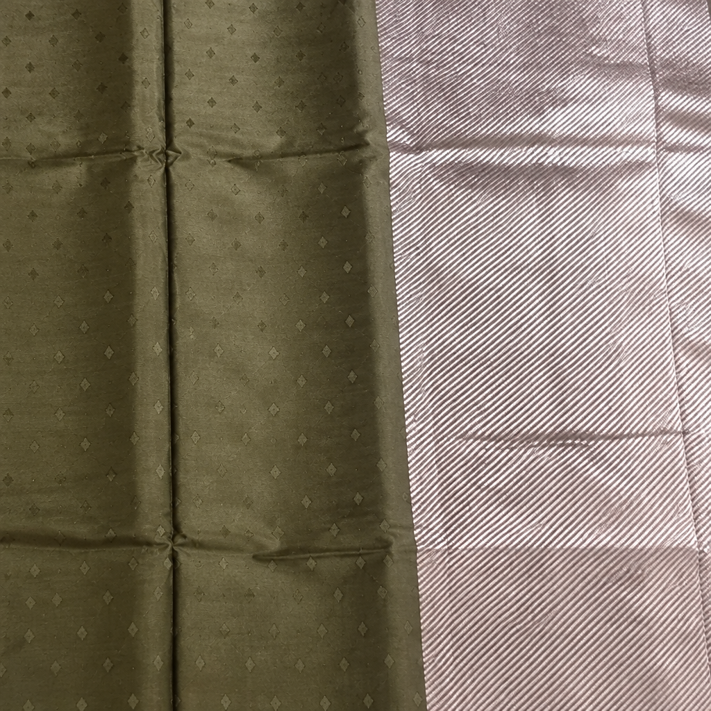 KUBERAN OLIVE GREEN PURE BANARASI SAREE