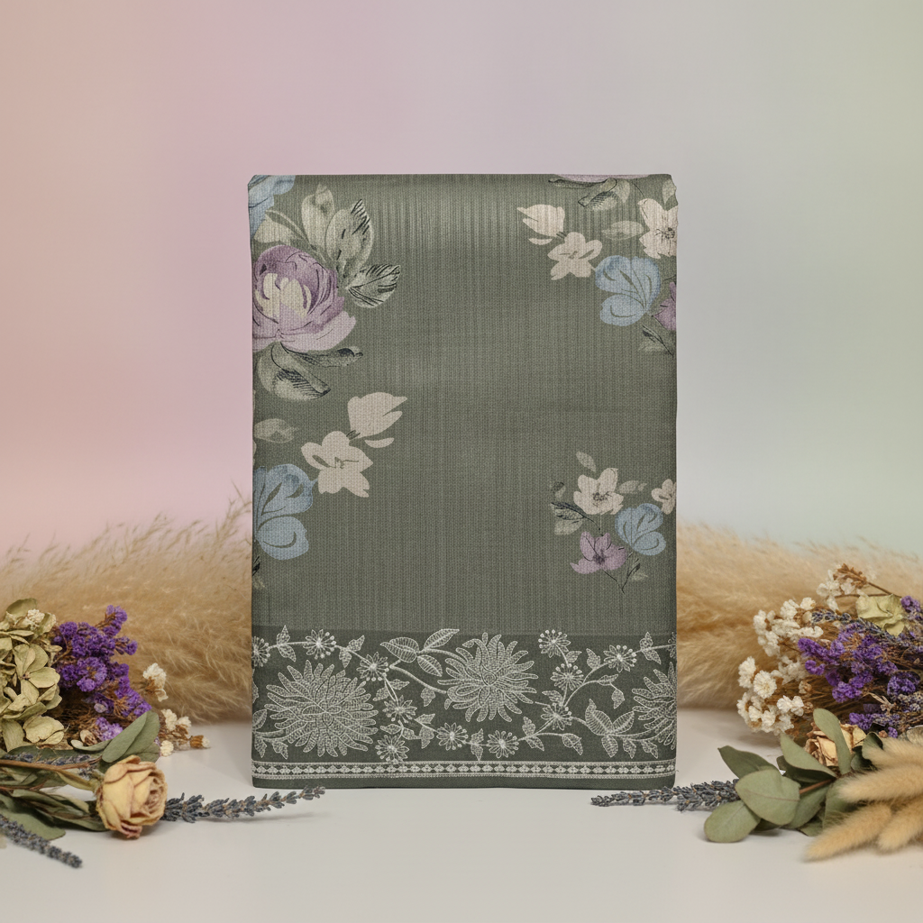 KUBERAN GREEN TUSSAR SILK SAREE