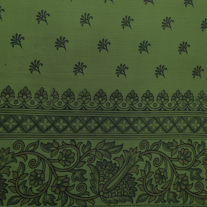 KUBERAN GREEN PURE SILK PRINTED SAREE