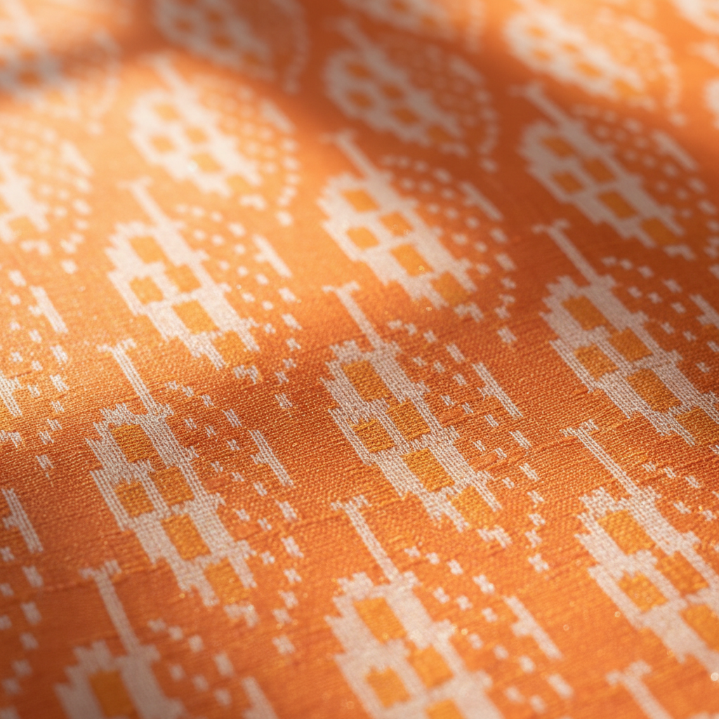 KUBERAN ORANGE POCHAMPALLY SILK SAREE