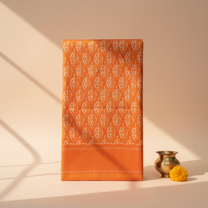 KUBERAN ORANGE POCHAMPALLY SILK SAREE