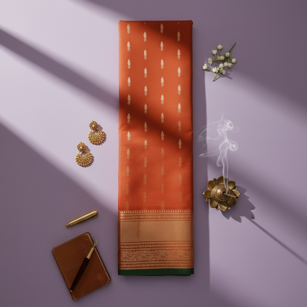 Orange Kanchipuram Silk Saree 2000x2000