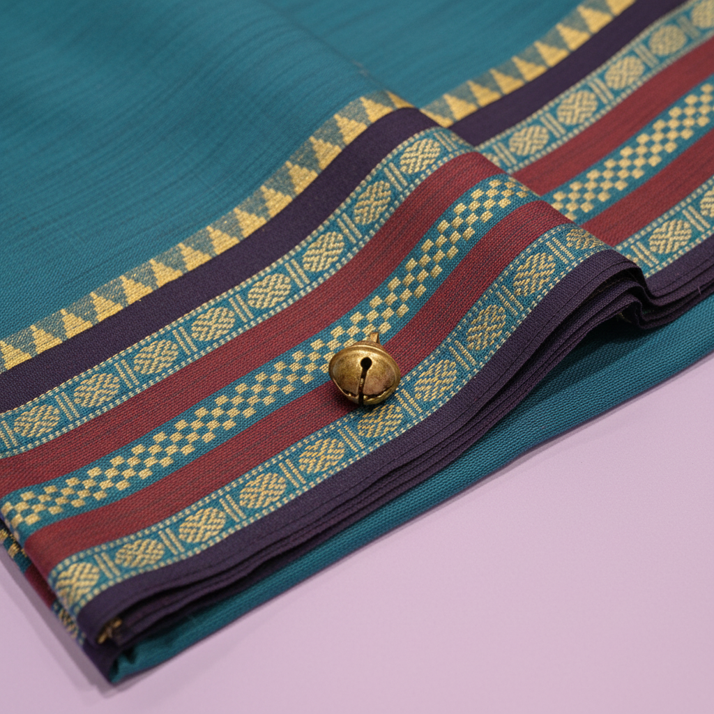 KUBERAN BLUE COTTON DANCE PRACTICE SAREE